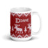 Scandinavian Moose Mug, Knitting Name Mug, Christmas Sweater Mug
